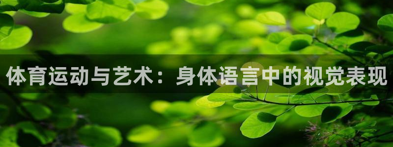 yy易游官网下载招商电话号码是多少：体育运动与艺术：身体语言